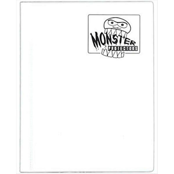 Monster Binders 4PMWT Binder 4 Pocket Monster - Matte White MON4PMWT